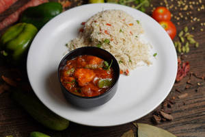 Veg Fried Rice With Paneer Chilli Combo