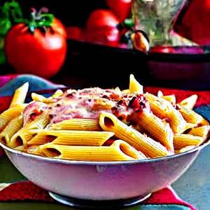 Penne Pasta in Pink Sauce