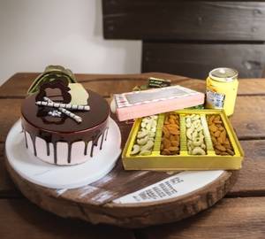 Chocolate Cake [500 g] with Dry Fruit [1 Box, 300 g]