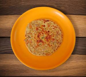 Onion paratha with achaar