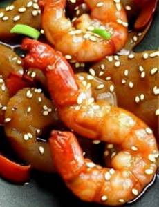 Sesame Chilli Prawns