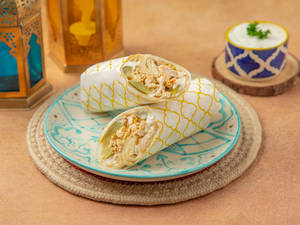 Chicken Shawarma Wrap Stuffed With Fries