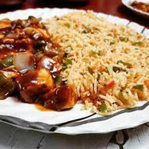Veg Sch Fried Rice + Paneer Chilli [2 pieces]