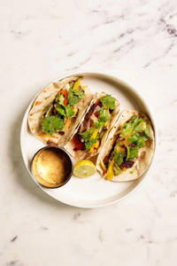 Kalari Cheese, Marinated Vegetables Taco