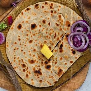 Paneer Paratha With Butter Topping(Chakki Atta)