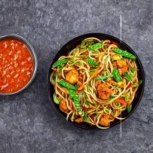 Veg Chilli Garlic Gobi Noodles