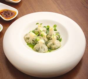 Garlic Spinach and Tofu Dumplings