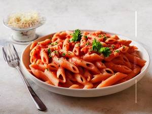 Egg Pink Sauce Penne Pasta 