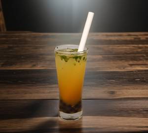 Yuzu Fizz With Mint Boba