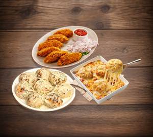 Veg Kurkure Momos [6 Pieces] + Veg Cheese Burst Momos [6 Pieces] + Veg Afghani Momos [6 Pieces]