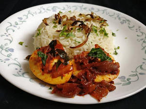 Ghee Rice With Egg Curry Combo