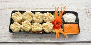 Veg Steam Momos (8 Pcs)