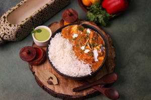 Paneer Butter Masala With Steam Rice