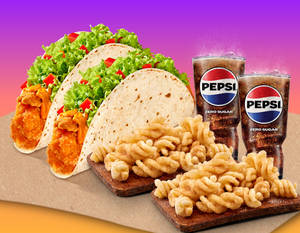 2 Crispy Potato Taco+2 Cinnamon Twists+2 Pepsi Zero