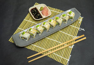 Truffle Edamame Tempura Sushi Roll