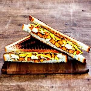Spiced Paneer Garlic Sandwich   