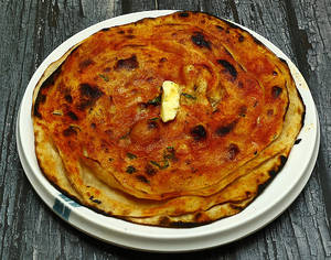 Red Chilli Garlic Paratha