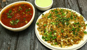 Combo Fried Rice With Manchurian Gravy