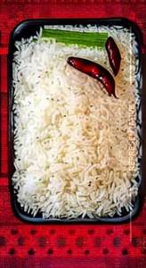 Steamed rice basmati