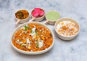 Veg. Biryani With Raita
