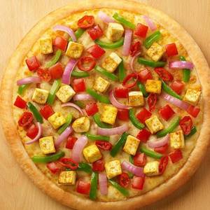 Onion capsicum and paneer pizza