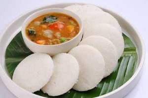 Rava idli with sambhar