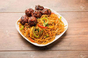 Veg Manchurian Gravy + Veg Noodles