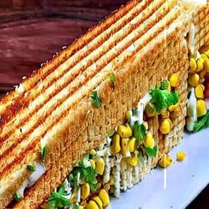 Corn Paneer Cheese Grill Sandwich
