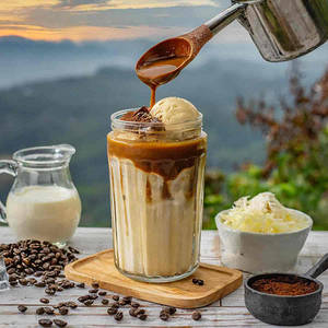 Cold Coffee With Vanilla Ice Cream