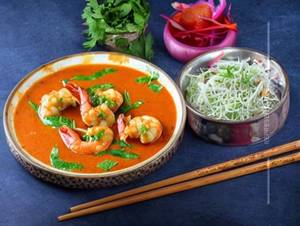 Prawns In Red Thai Curry