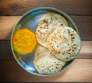 3 Roti with Aloo Soyabean Sabji 