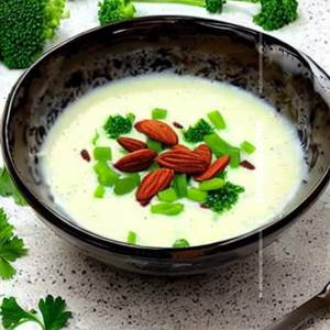 Cream Of Broccoli Almond Soup