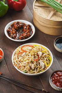 Chicken Manchurian Noodles