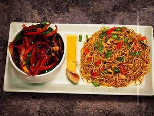 Chicken Pan Fried Noodles