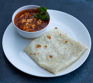 2 rumali roti with paneer butter masala