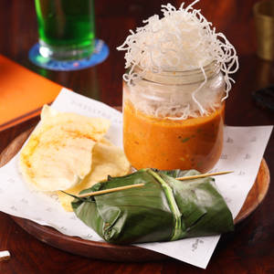 Veg Curry & Banana Leaf Rice