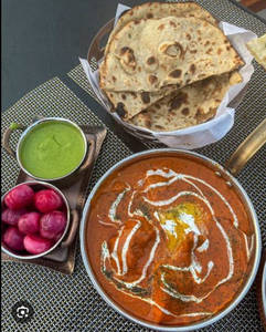 Butter Chicken Half+2 Tandoori Roti/ 1 Butter Naan