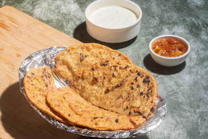 Aloo Paratha Served With Curd & Pickle 2pcs