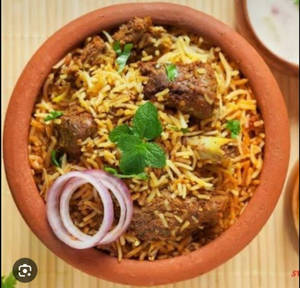 Special Mutton Handi Biryani (serves 2)+ Raita+ Salad