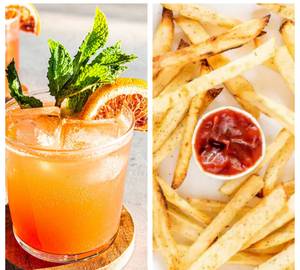 French Fries+Orange / Pineapple Mocktail