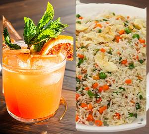 Egg Fried Rice+Orange Mocktail