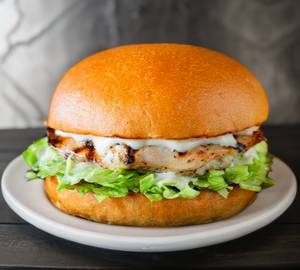 Fried chicken fried paneer burger