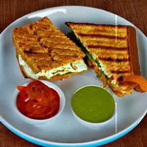 Veg Schezwan Paneer Cheese Grilled Sandwich