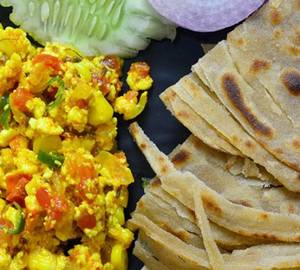 Tawa Paratha & Paneer Burji