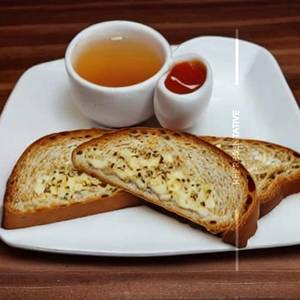 Bread Cheese Toast & Ginger Tea