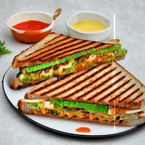 Veg Club Grilled Sandwich