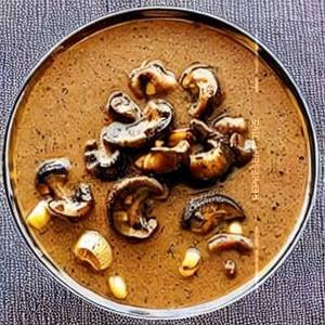 Mushroom In Black Pepper Corn Gravy 
