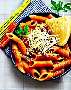 Red sauce pasta veg