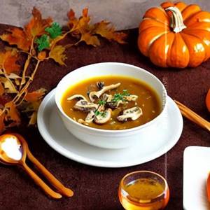 Pumpkin Wild Mushroom Soup