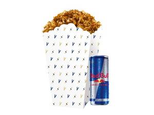 Regular Caramel Popcorn & Red Bull Combo